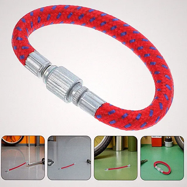 6 Pcs Air Nozzle Extension Hose Tire Inflator Bicycle Pump Replacement