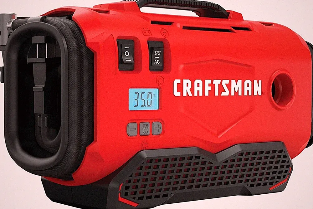 CRAFTSMAN V20 Tire Inflator Portable Air Compressor, Car Air Pump, 3 Modes Tire