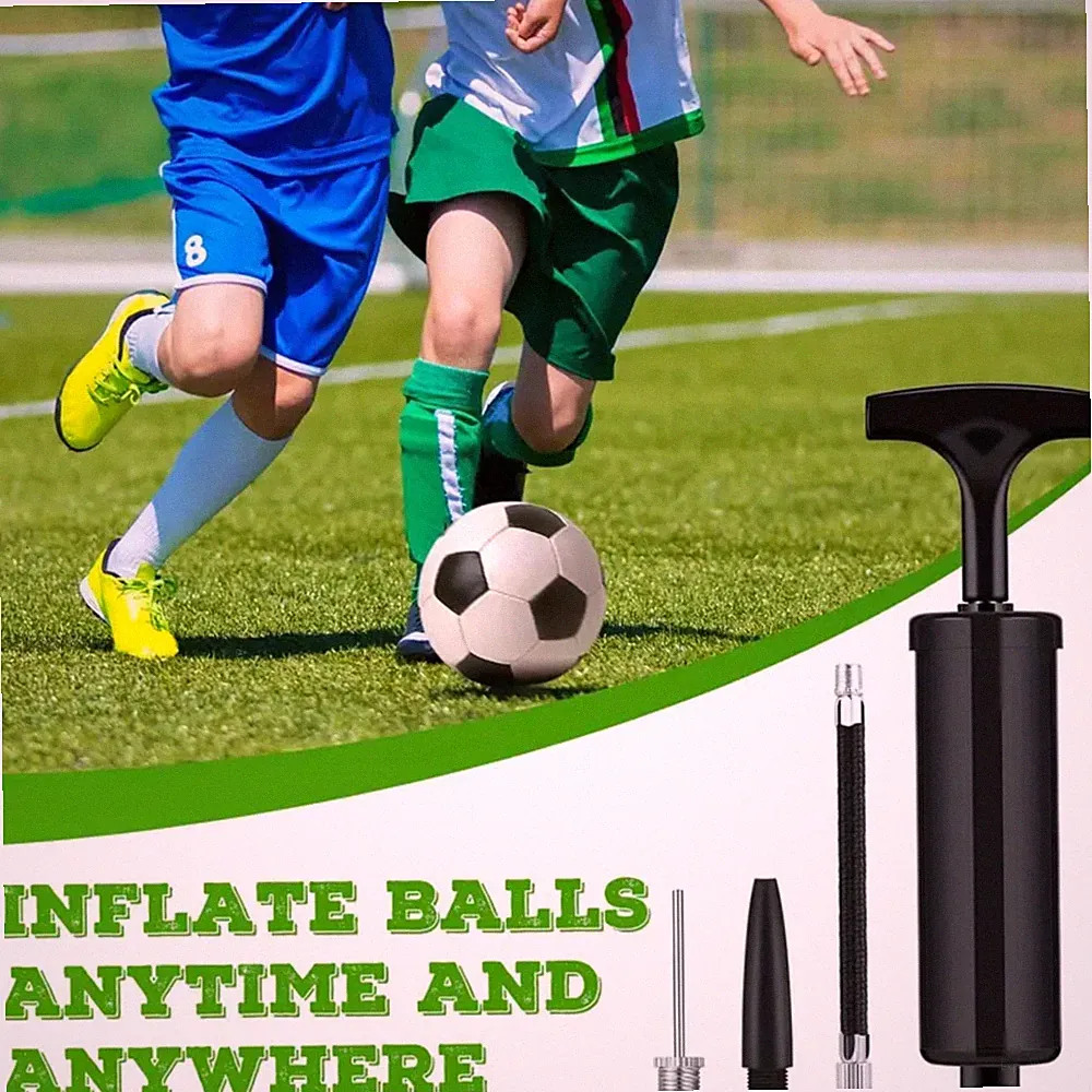 Portable hand Air Pump Kit Include Hose Needle Nozzle Extension For Soccer Ball