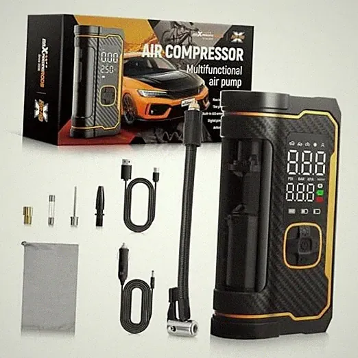 Tire Inflator Portable Air Compressor 150PSI 12V DC 4X Faster Inflation