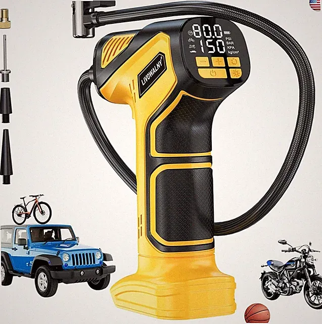 Tire Inflator Portable Air Compressor Compatible With Dewalt 20V Battery