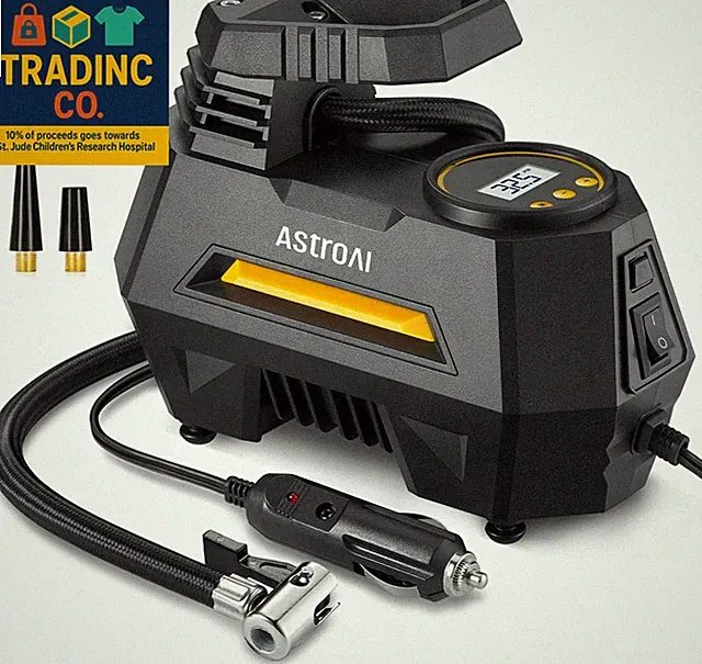 Tire Inflator Portable Air Compressor Tire Air Pump for Car Tires - Car Accessor