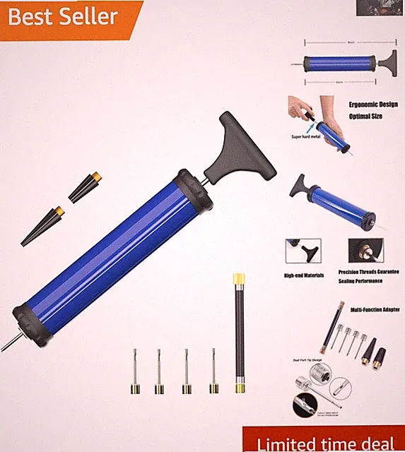 Ultimate Portable Air Pump for Exercise Sports - Inflate Balls Anytime, Anywhere