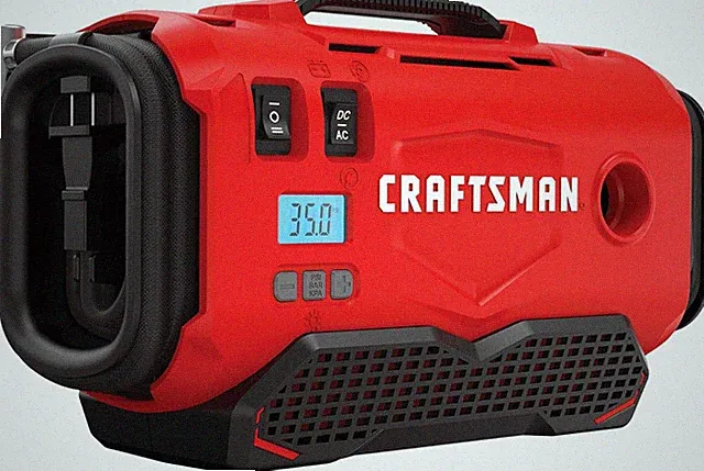 V20 Portable Tire Inflator - Cordless & Corded Air Pump with 3 Modes