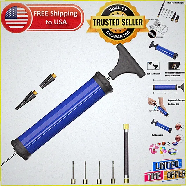 Versatile Manual Inflator - Perfect for Sports Balls & Inflatables, Easy to Use